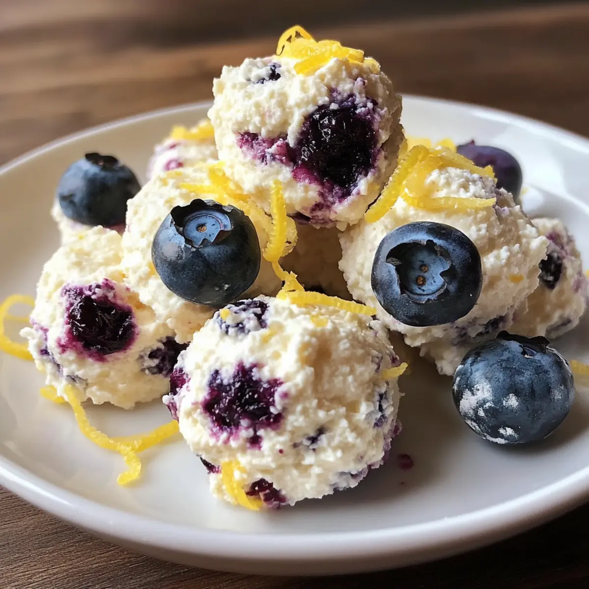 Blueberry and Lemon Zest Cottage Cheese Bites