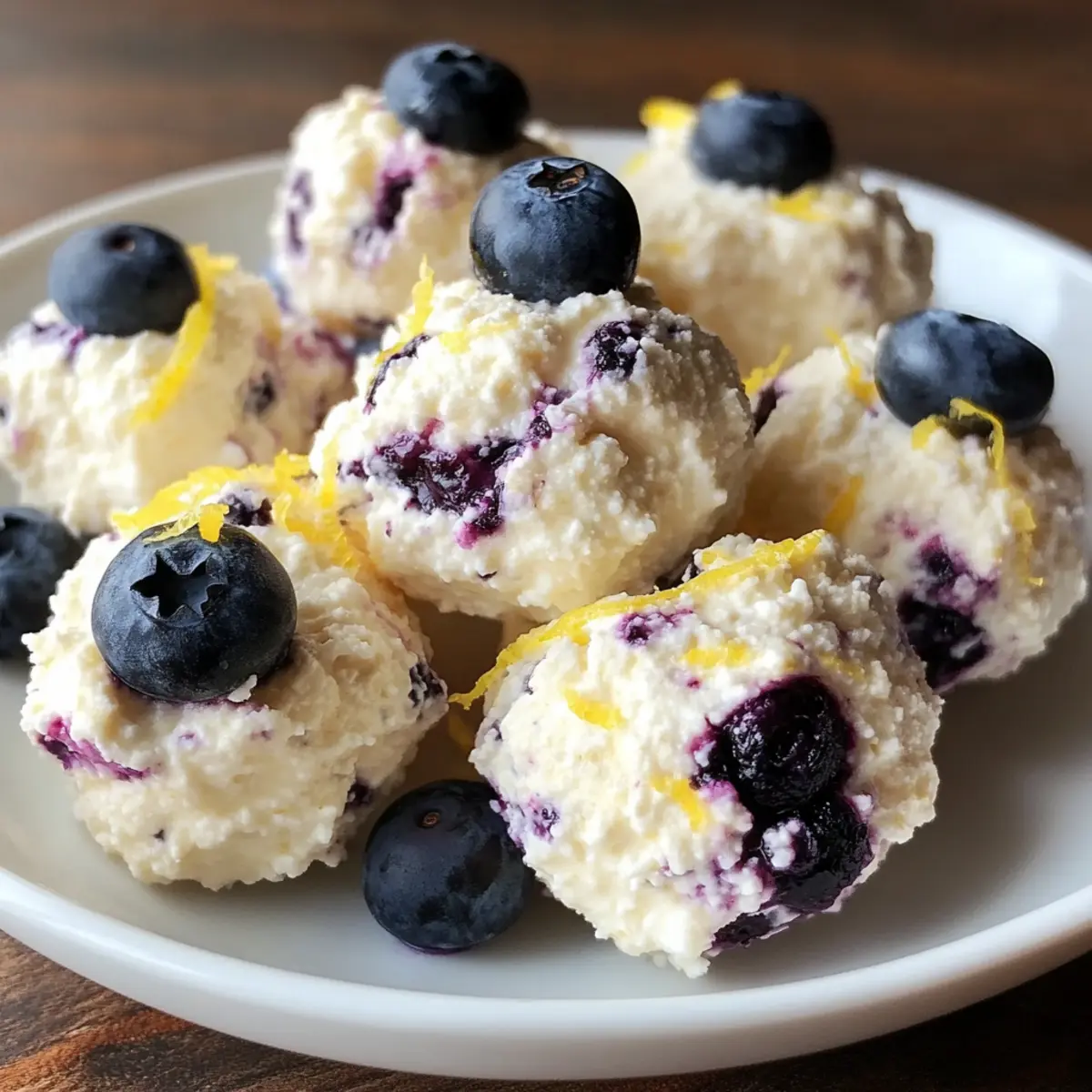 Blueberry and Lemon Zest Cottage Cheese Bites