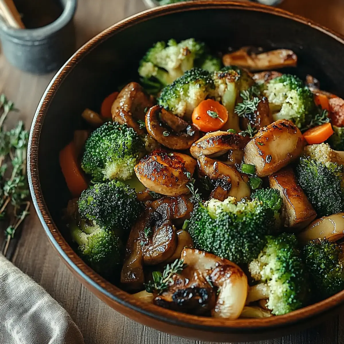 Broccoli and Mushroom Stir Fry