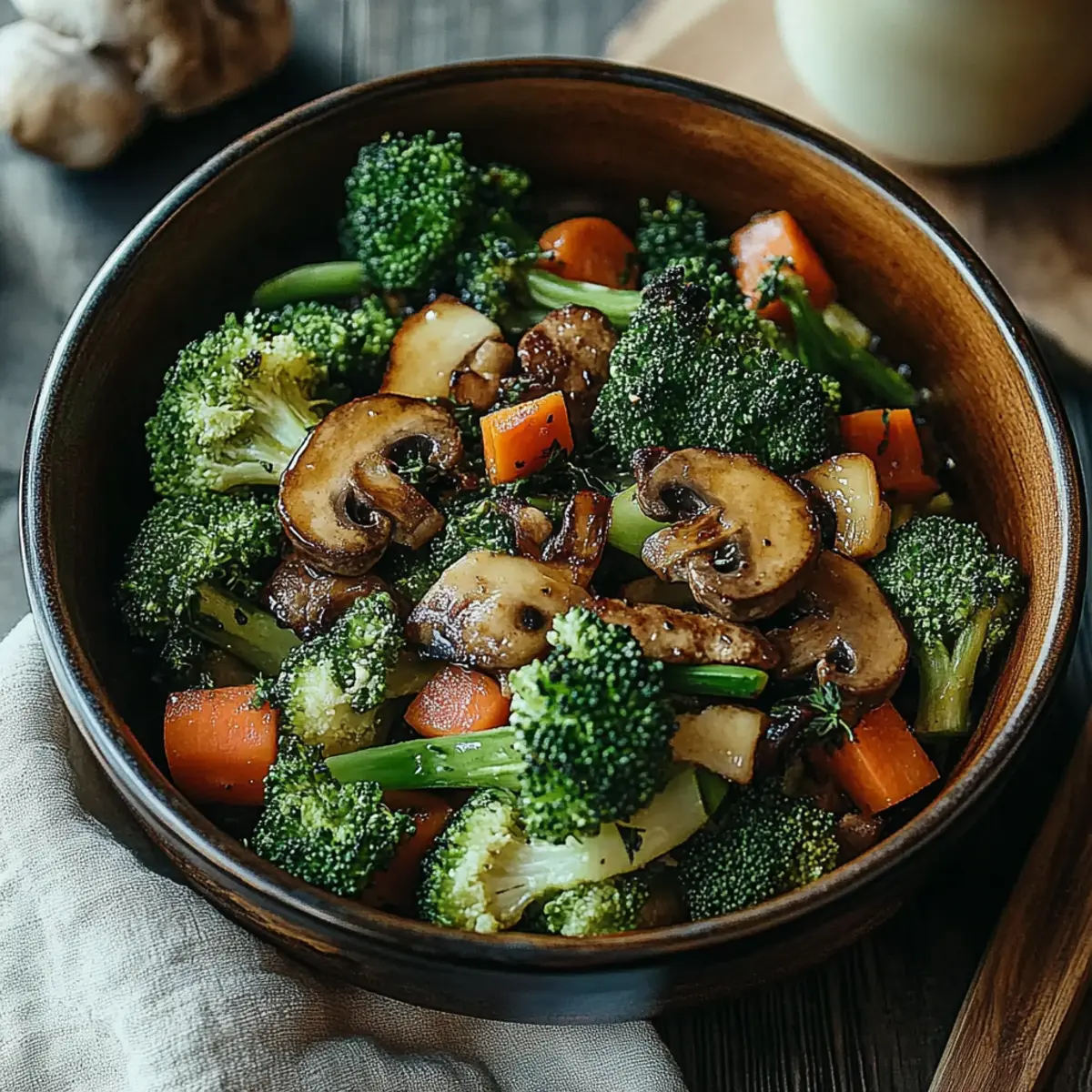 Broccoli and Mushroom Stir Fry