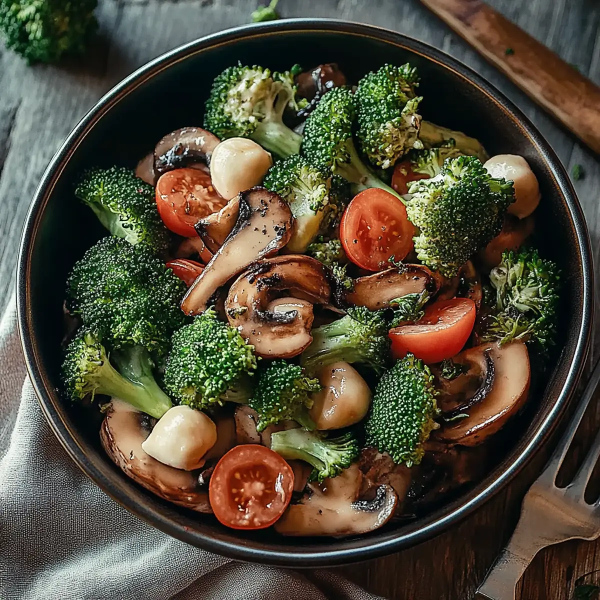 Broccoli and Mushroom Stir Fry