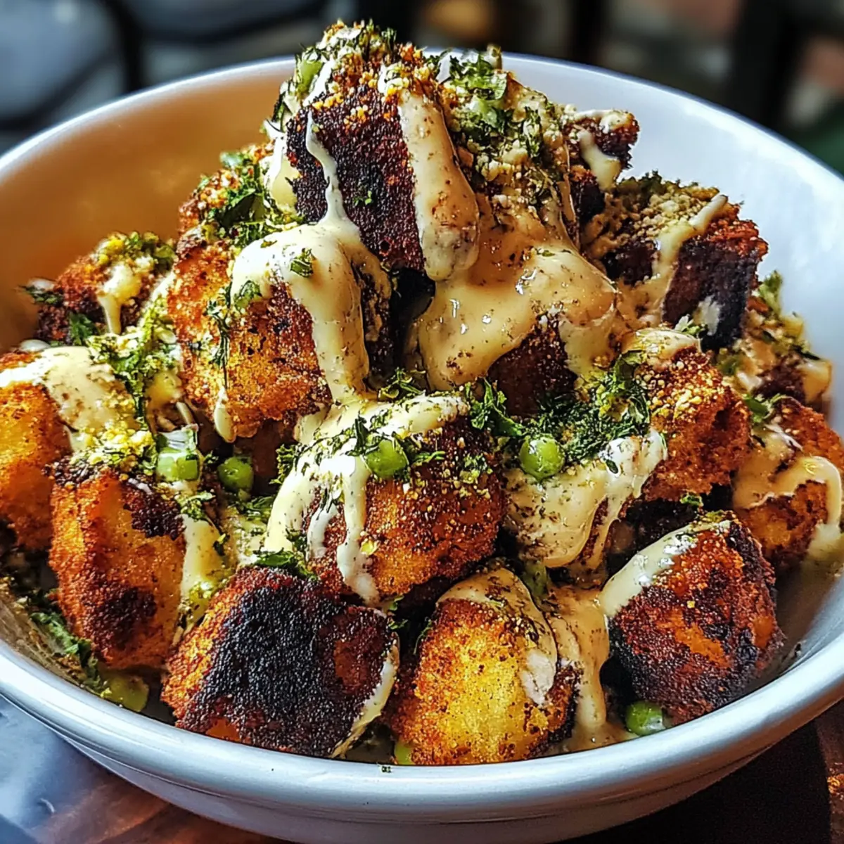Buffalo Bites Bowl with Crispy Potatoes & Shaved Brussels