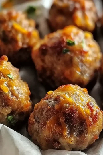 Cheddar Bay Beef Sausage Balls