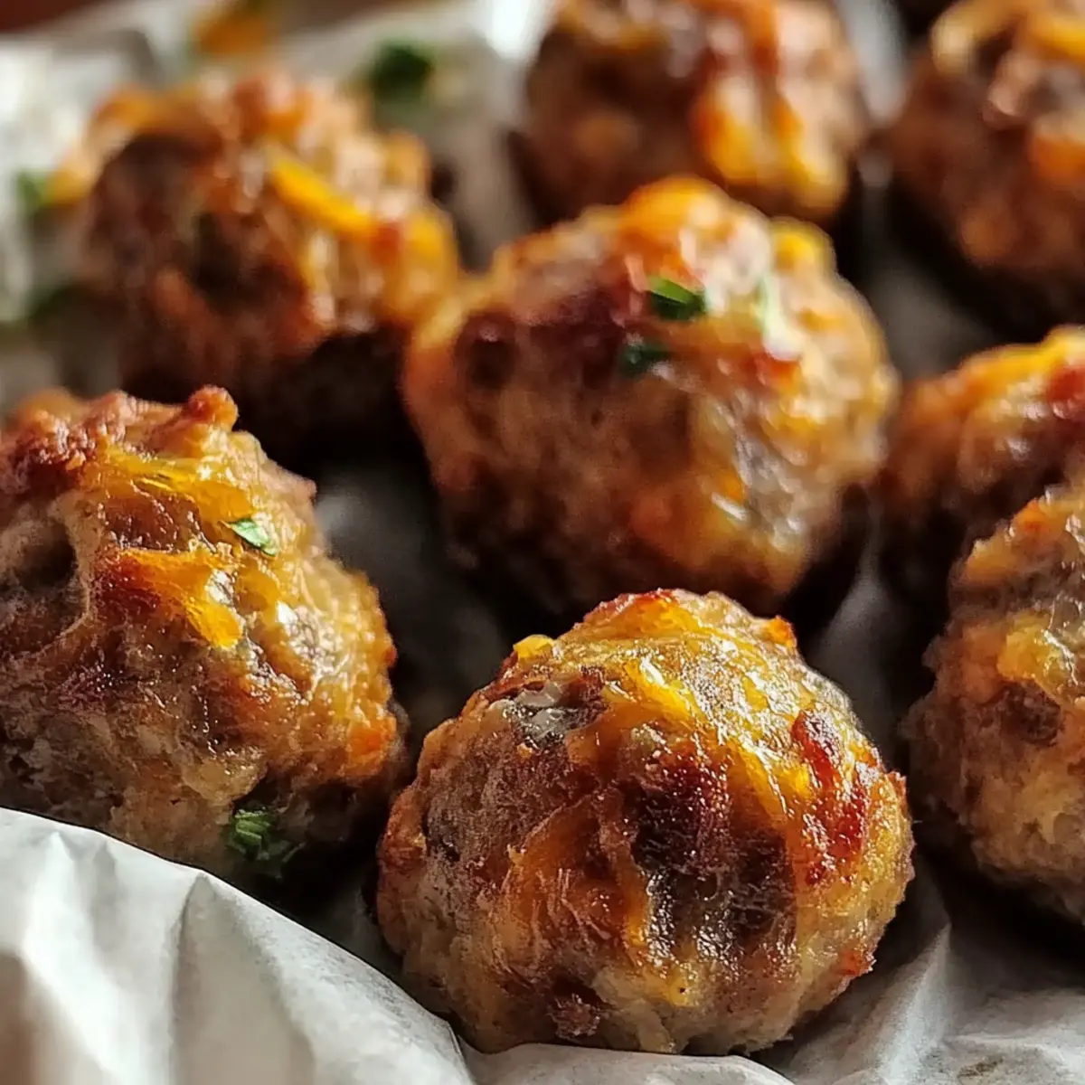 Cheddar Bay Beef Sausage Balls