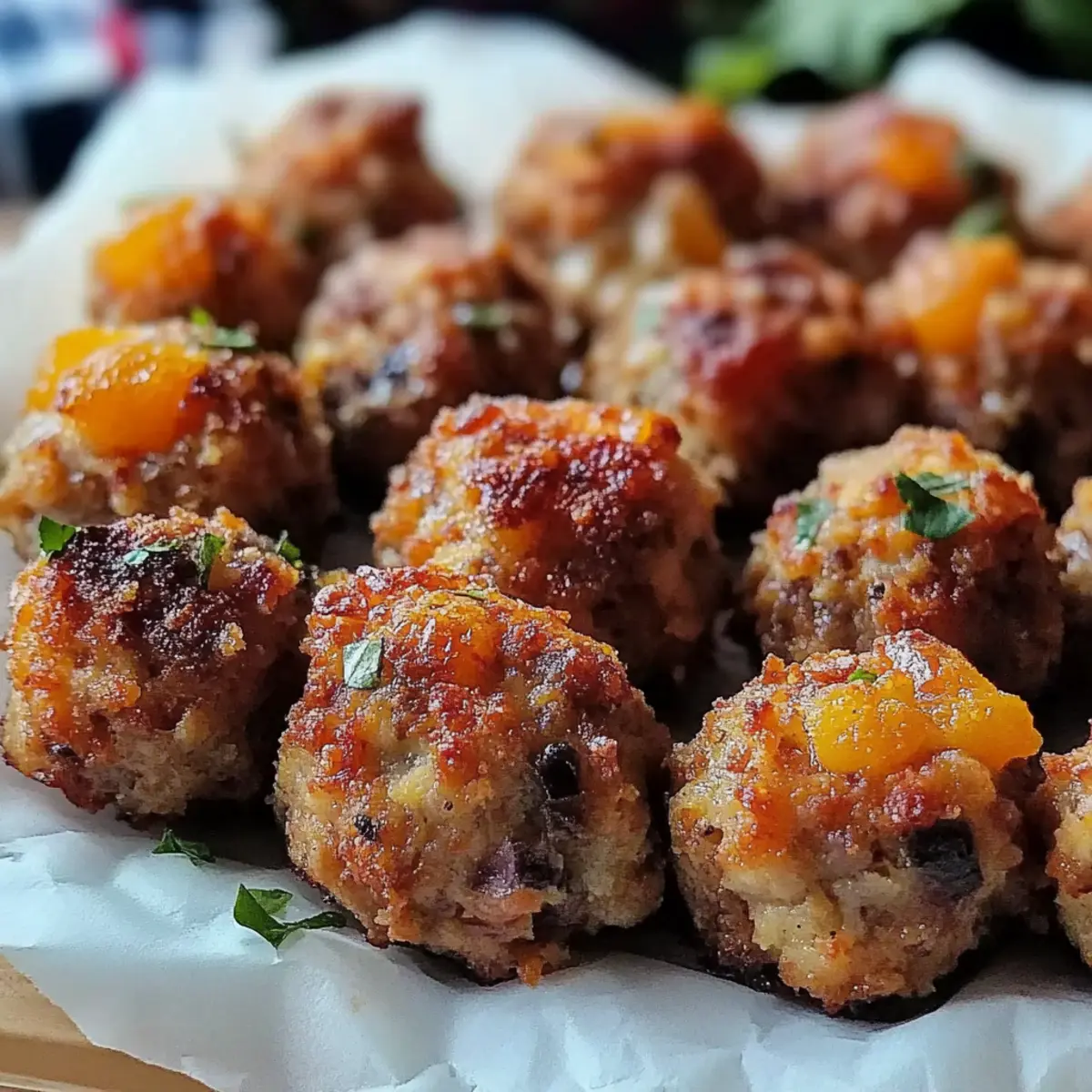 Cheddar Bay Beef Sausage Balls