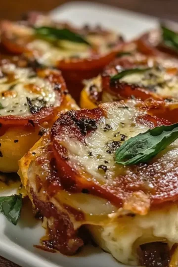 Cheesy Baked Italian Pizza Roses