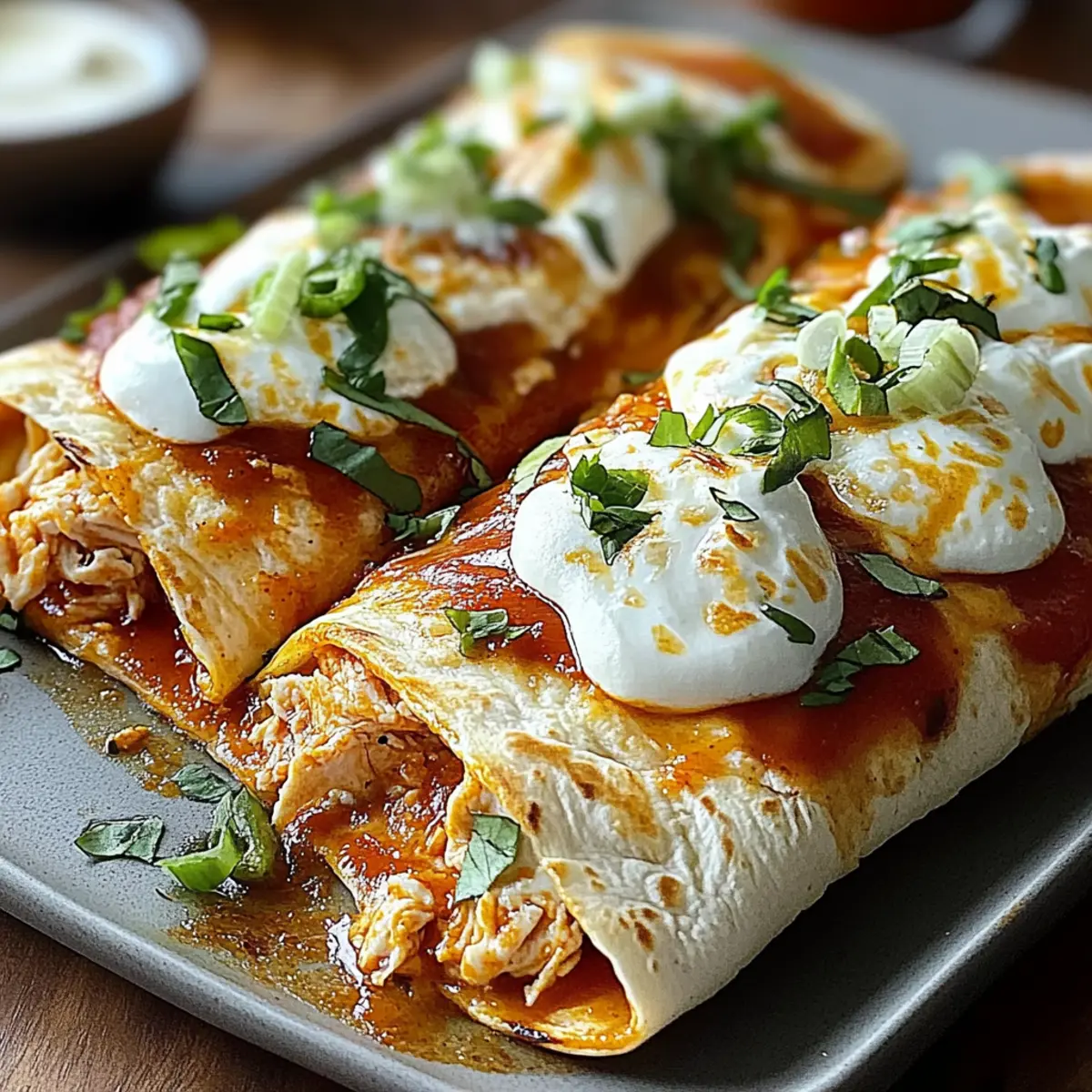 Cheesy Buffalo Chicken Burritos