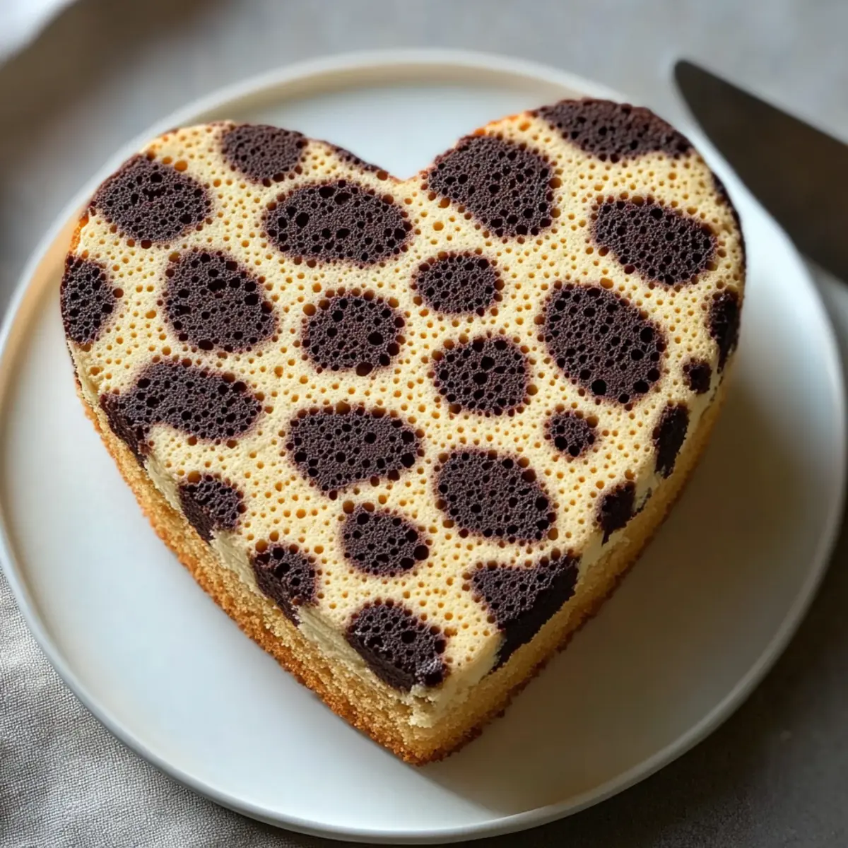 Cheetah Print Heart Cake