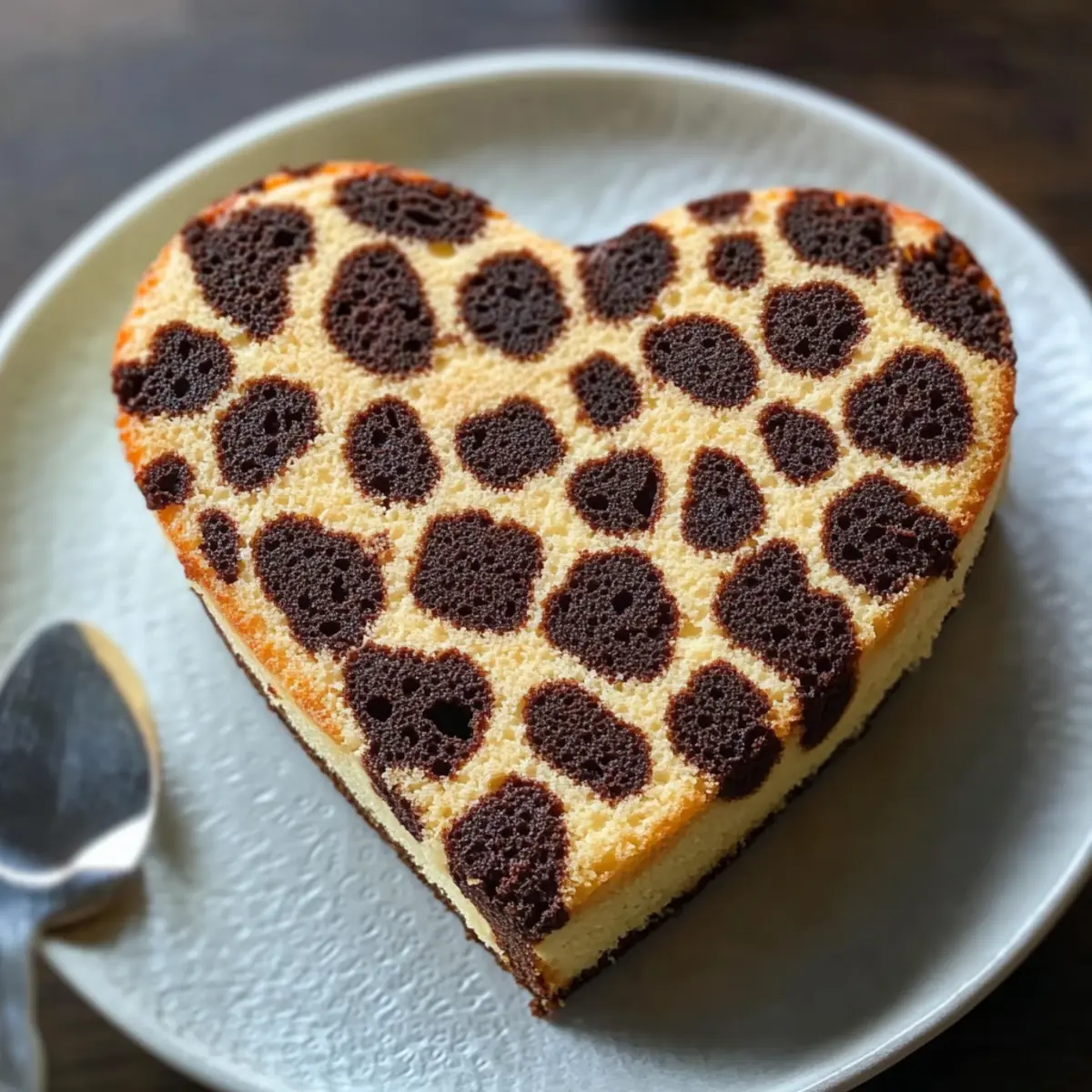 Cheetah Print Heart Cake