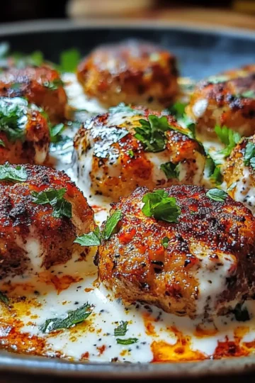 Chicken Kofta with Garlic Yogurt Sauce
