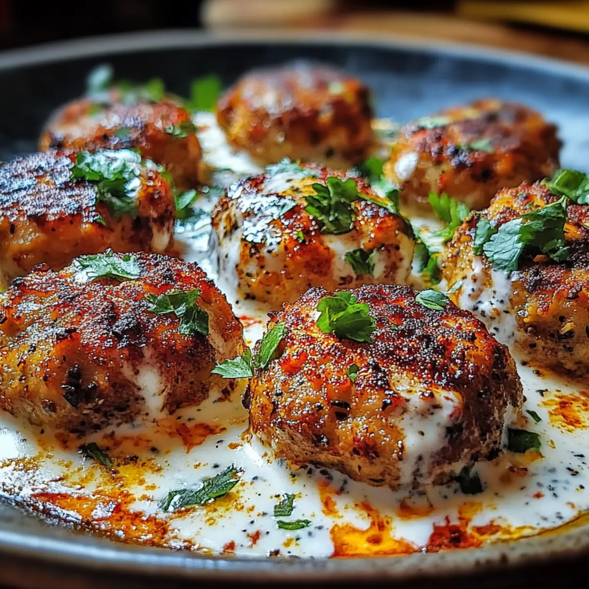 Chicken Kofta with Garlic Yogurt Sauce