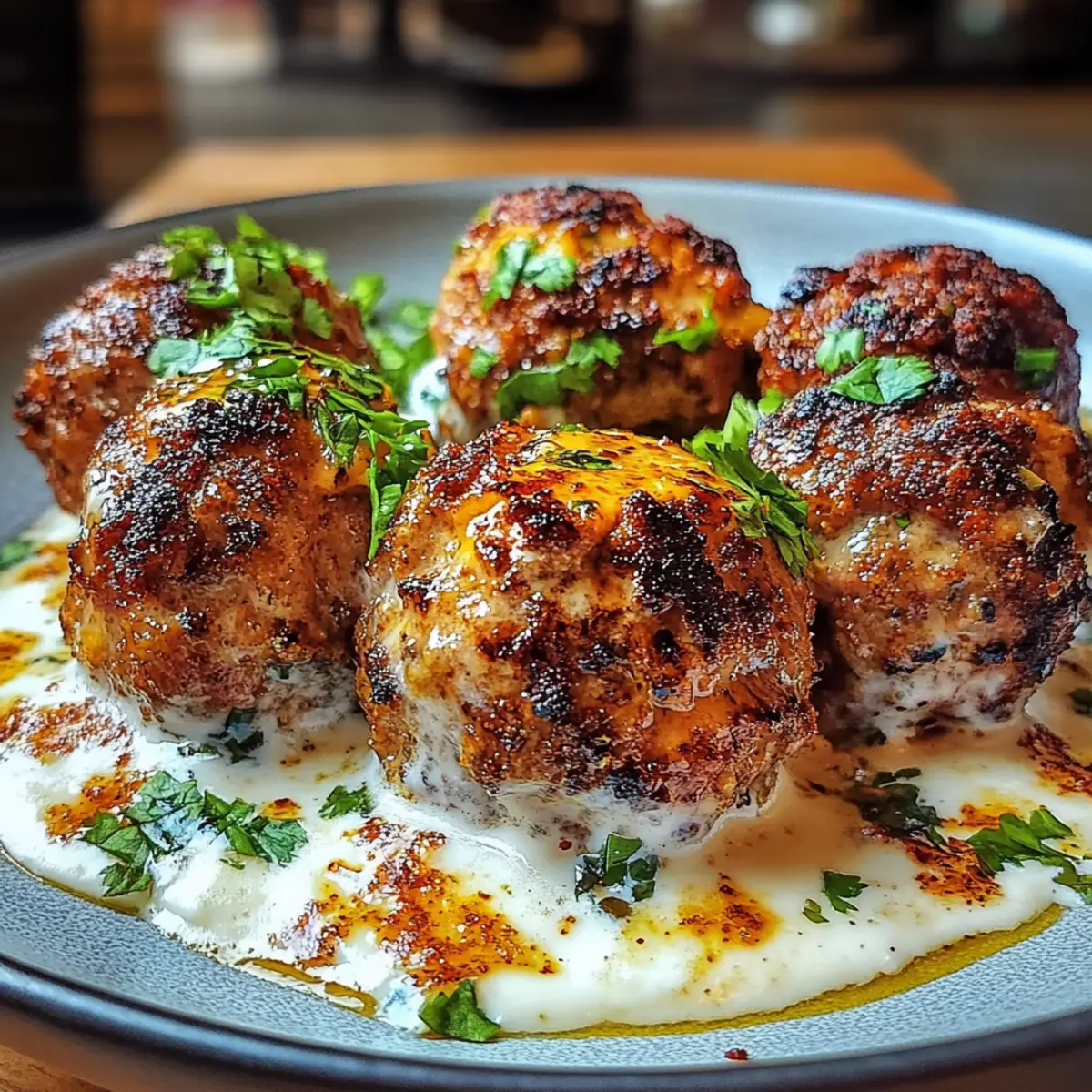 Chicken Kofta with Garlic Yogurt Sauce