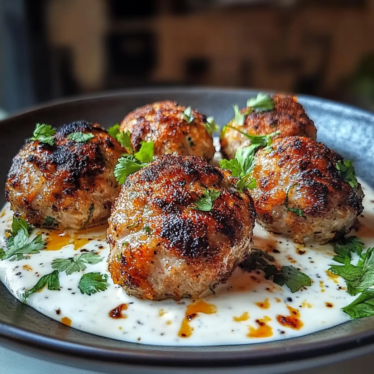 Chicken Kofta with Garlic Yogurt Sauce