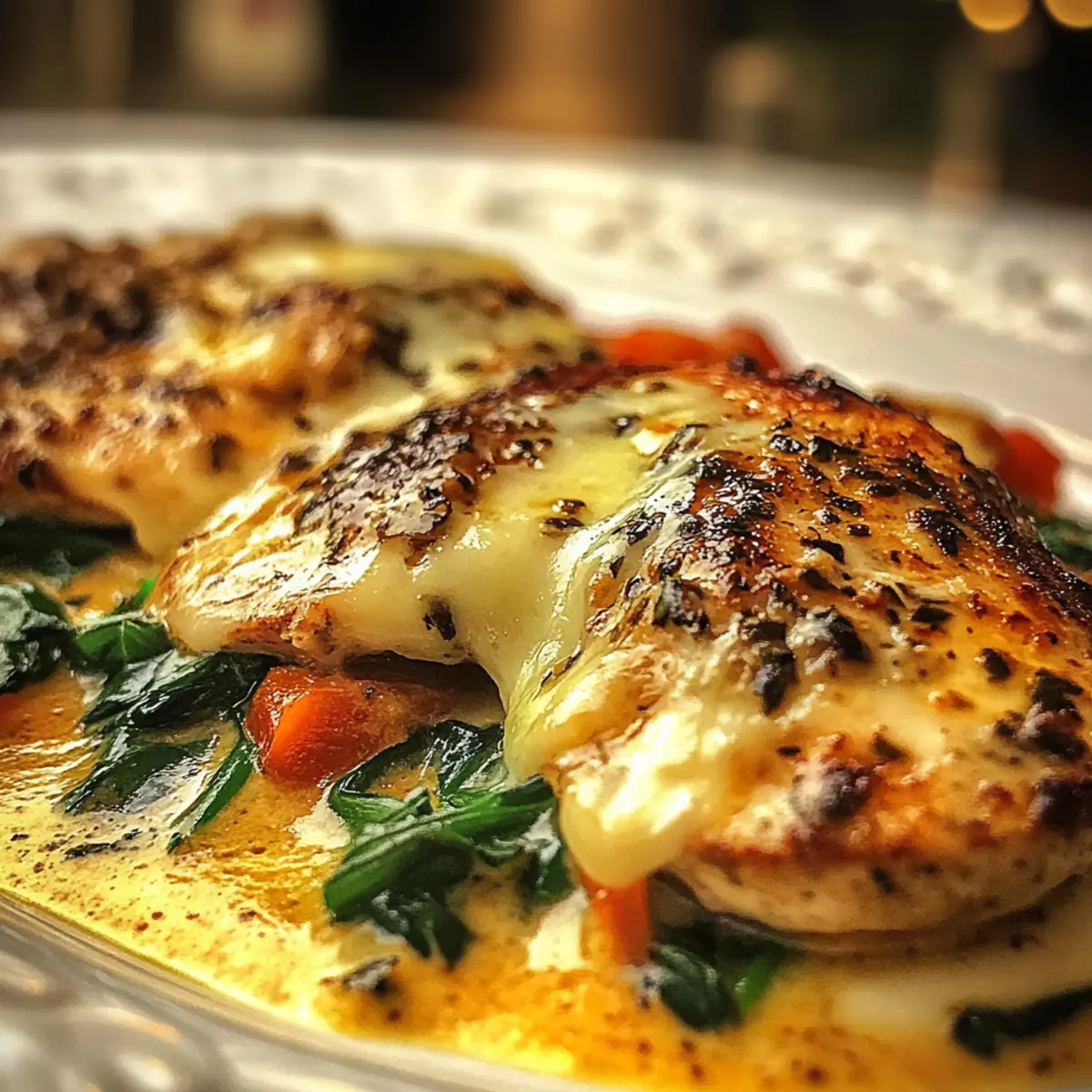 Chicken Spinach Mushroom Low Carb Oven Dish