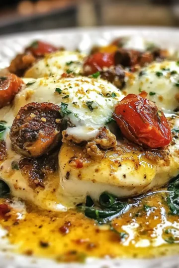 Chicken Spinach Mushroom Low Carb Oven Dish