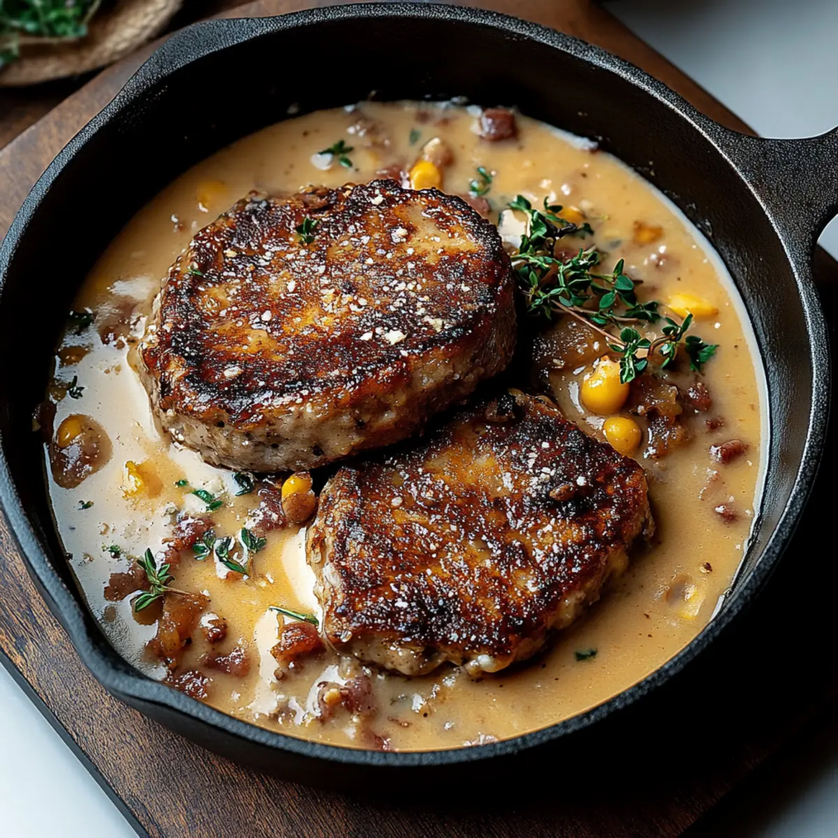 Country Fried Pork Chops with Bacon Gravy