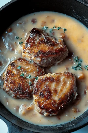 Country Fried Pork Chops with Bacon Gravy