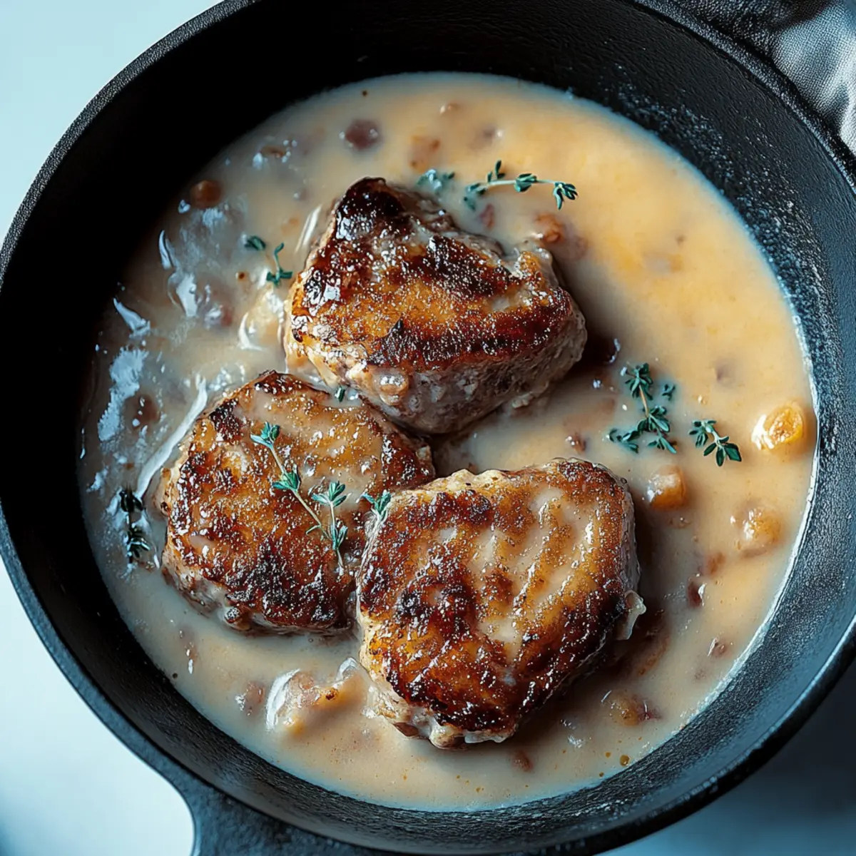 Country Fried Pork Chops with Bacon Gravy