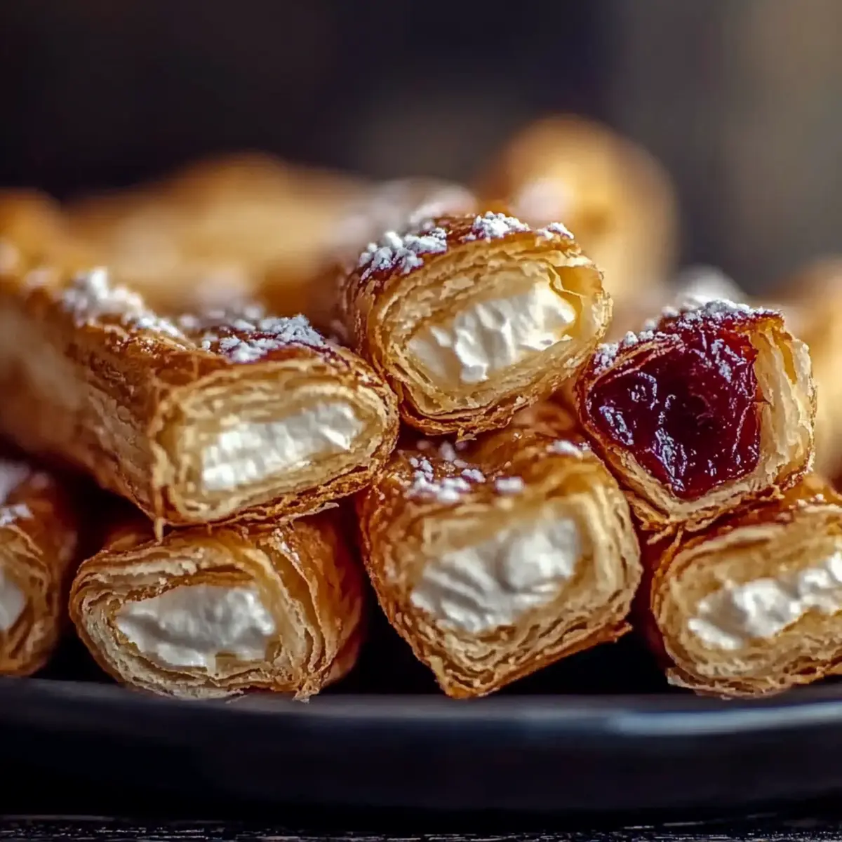Cranberry Orange Cream Cheese Pastry Straws
