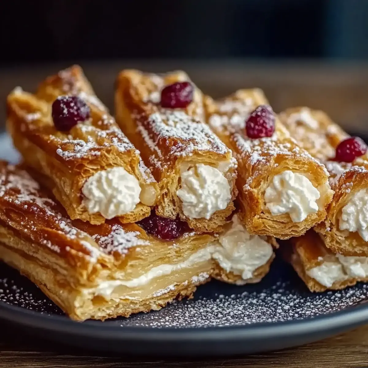 Cranberry Orange Cream Cheese Pastry Straws