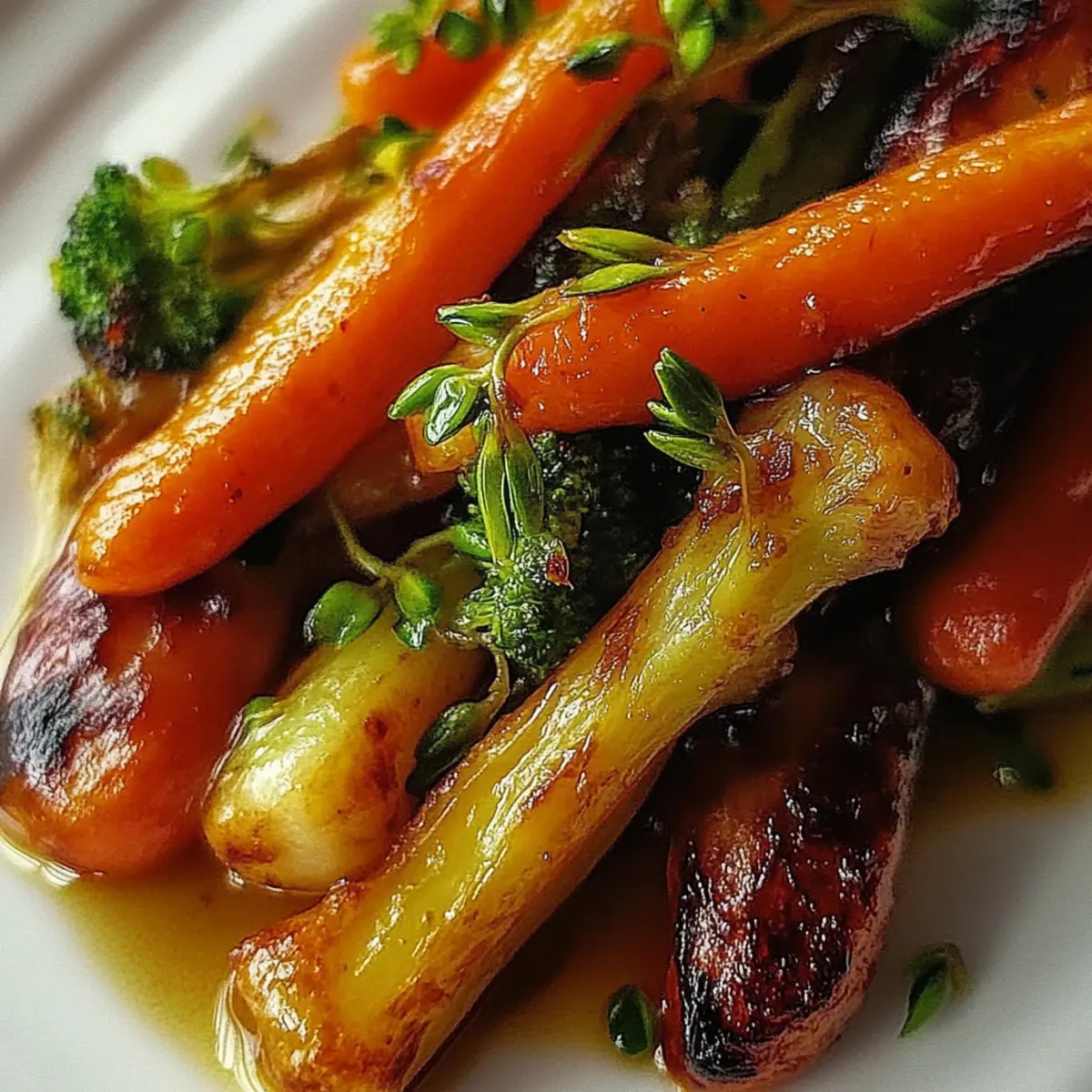 Crispy Maple Glazed Carrots and Brussel Sprouts