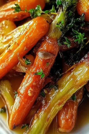 Crispy Maple Glazed Carrots and Brussel Sprouts