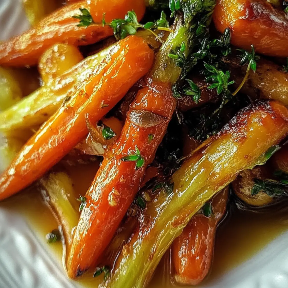 Crispy Maple Glazed Carrots and Brussel Sprouts