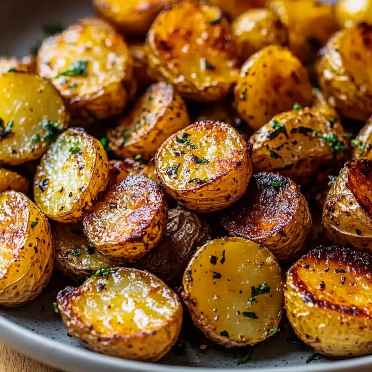 Crispy Roasted Mustard Potatoes