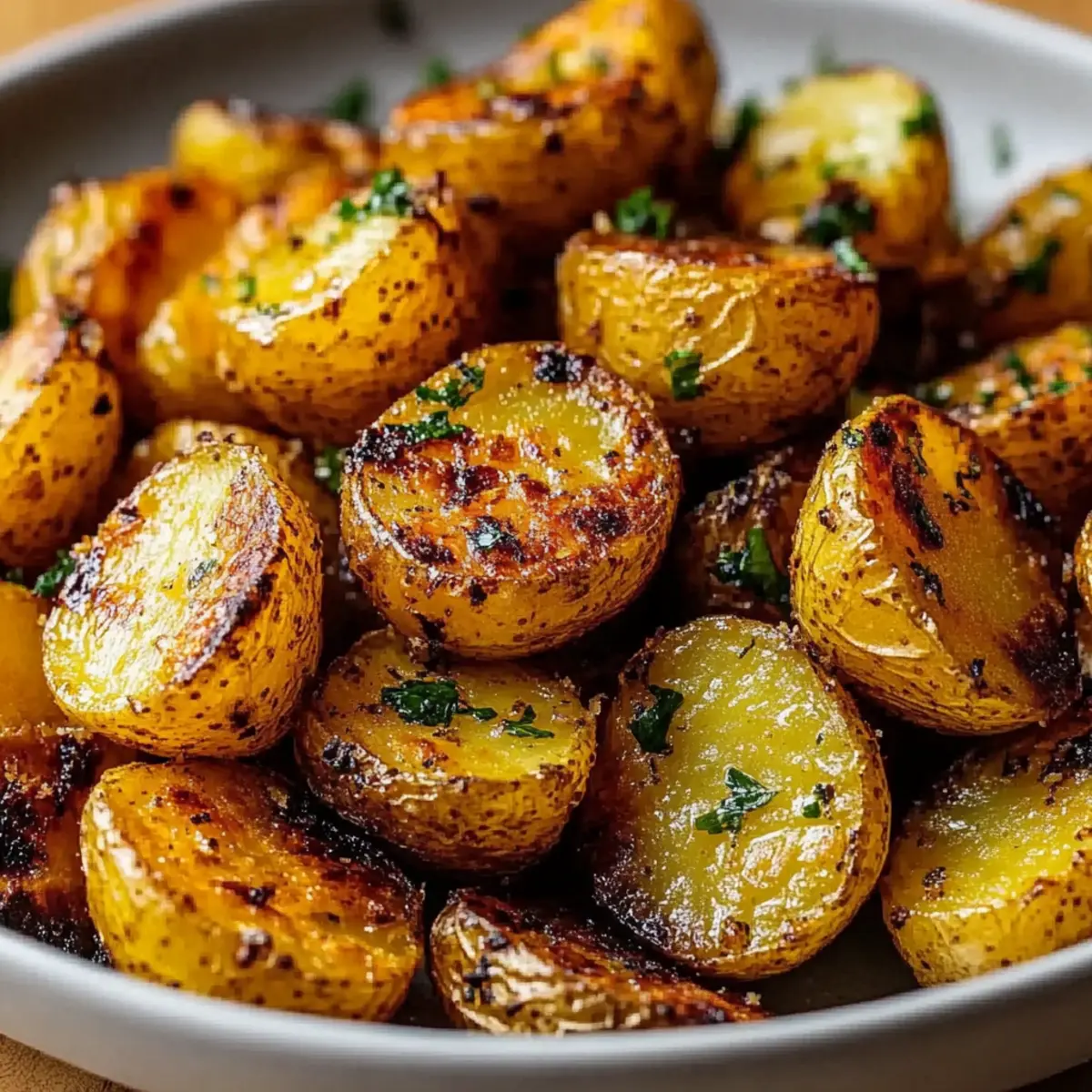 Crispy Roasted Mustard Potatoes