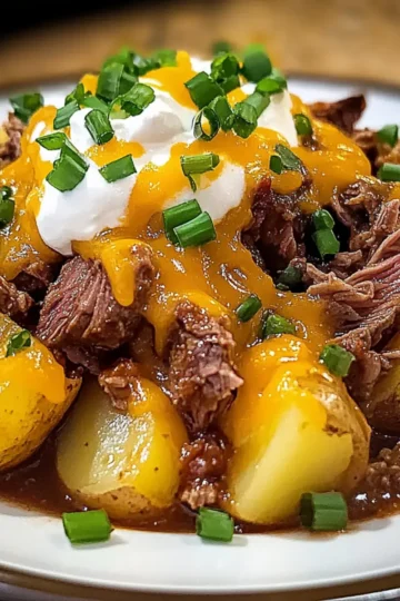 Crockpot Loaded Steak and Potato Bake