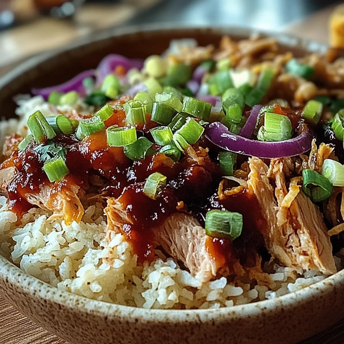 Crockpot Pulled Pork Bowls