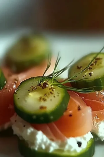 Cucumber Bites with Smoked Salmon