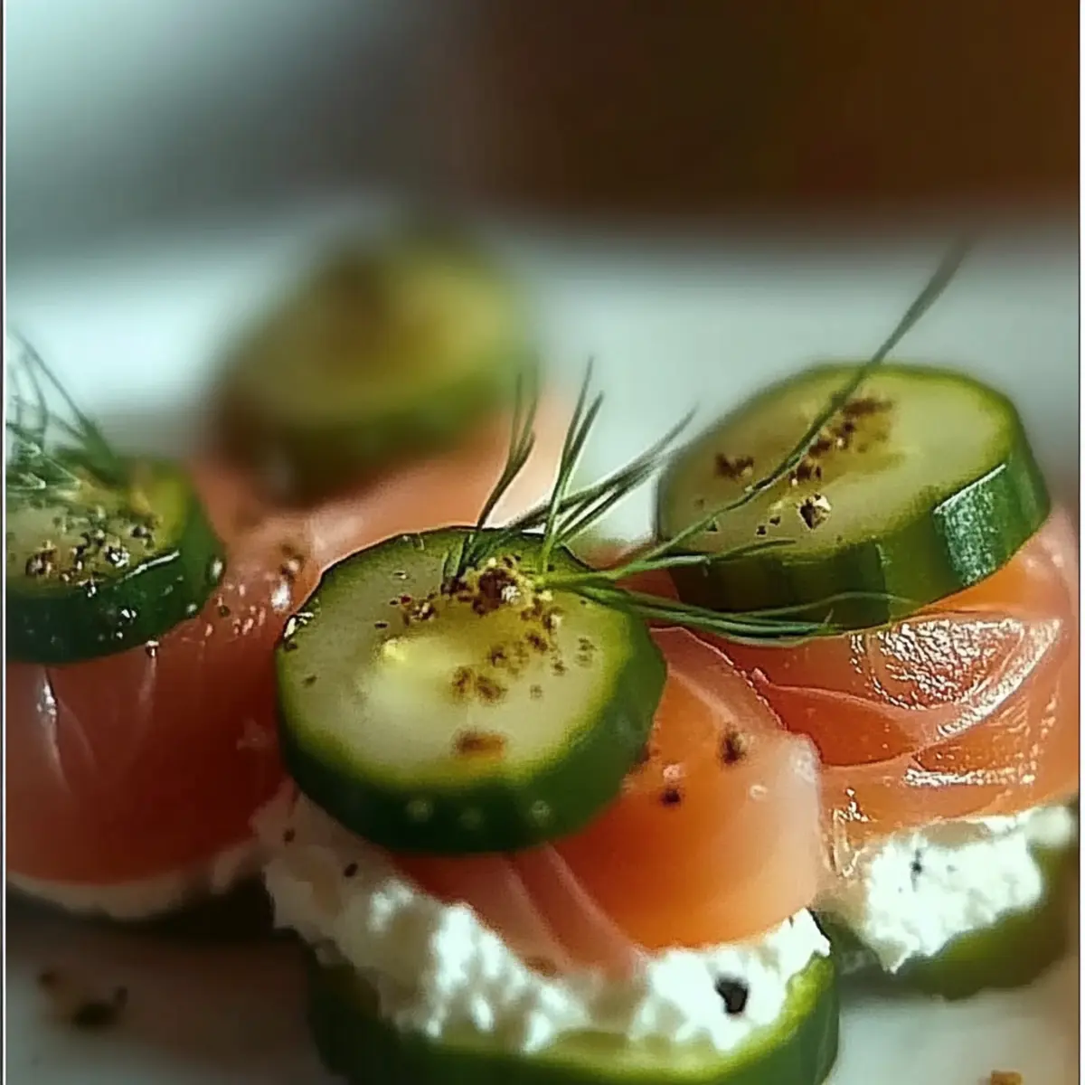 Cucumber Bites with Smoked Salmon