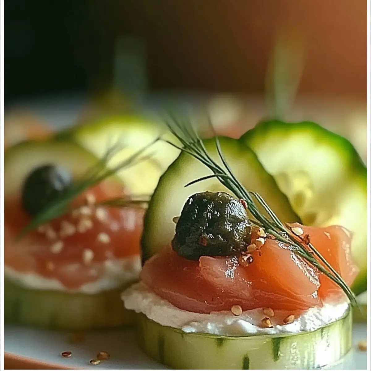 Cucumber Bites with Smoked Salmon