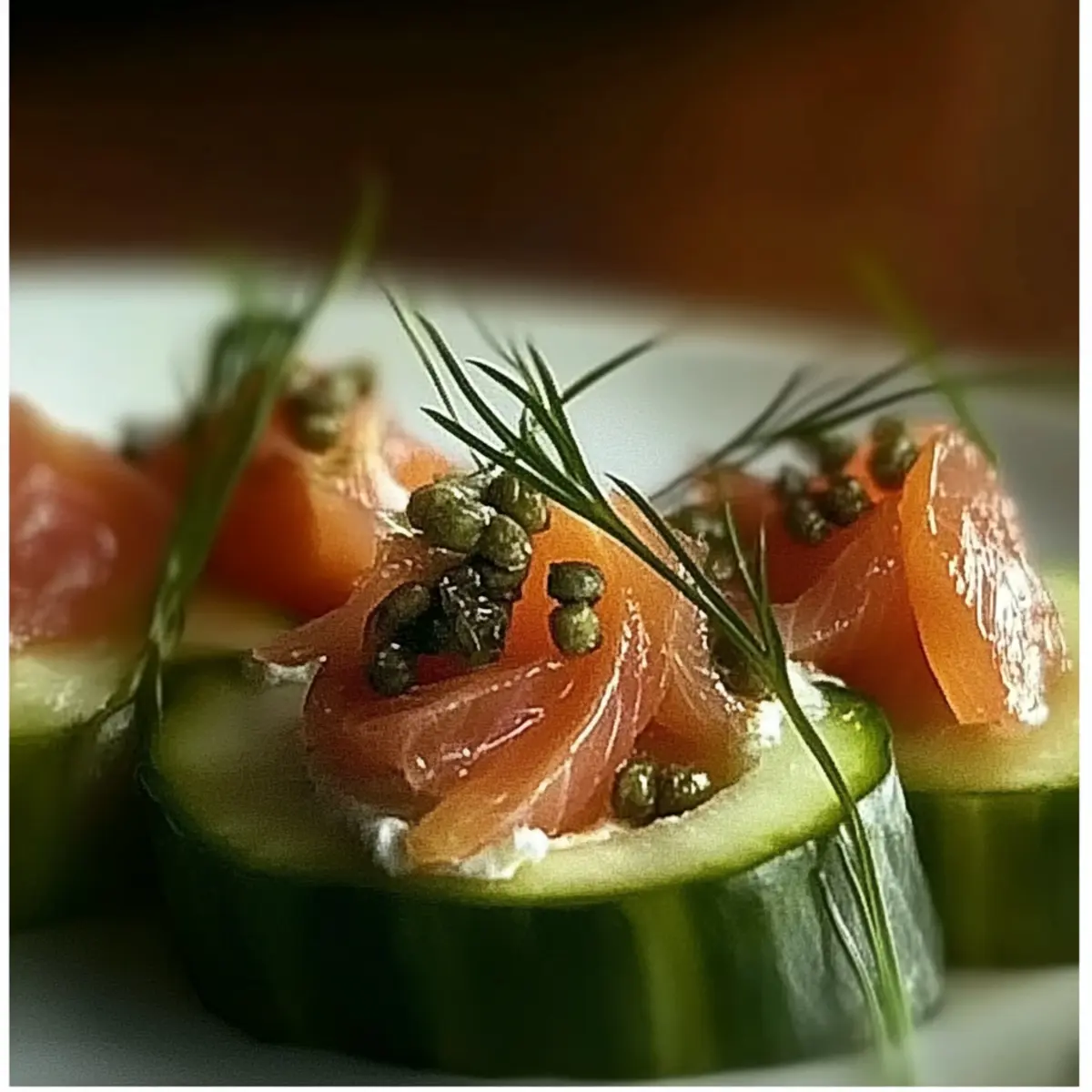 Cucumber Bites with Smoked Salmon