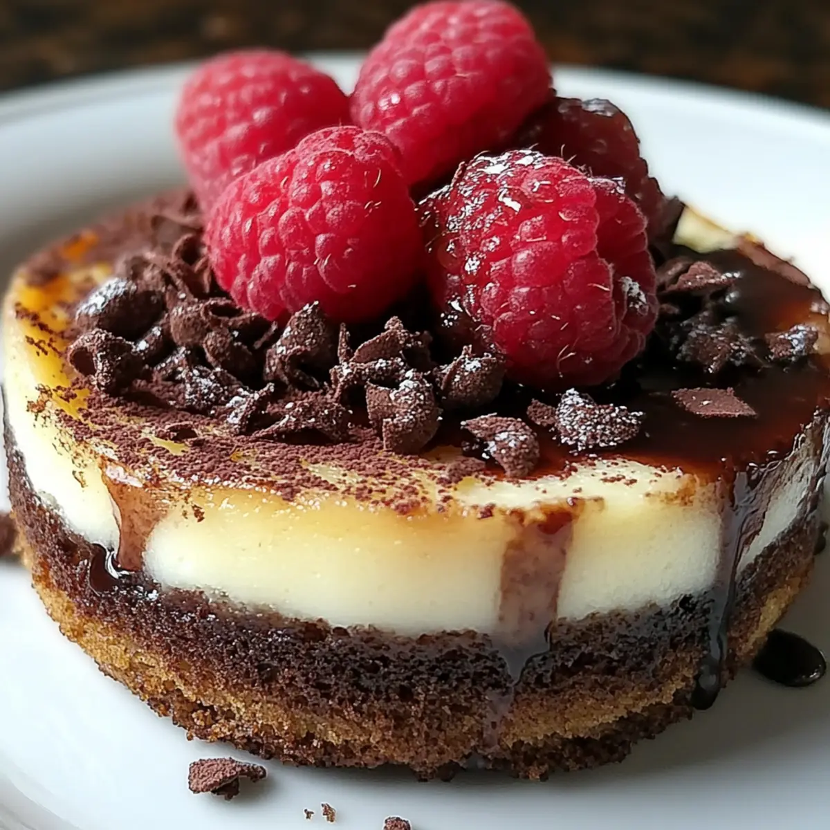 Decadent Dark Chocolate Raspberry Cheesecake