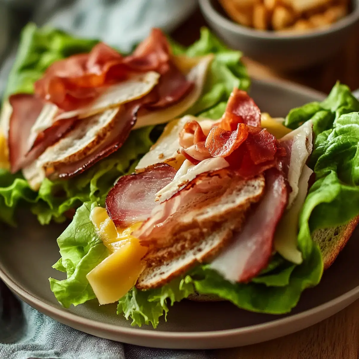 Fresh Keto Turkey Club Lettuce Wraps