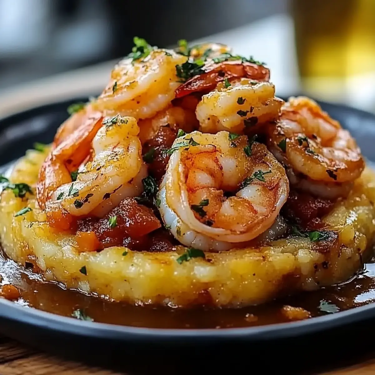 Garlic Shrimp Mofongo