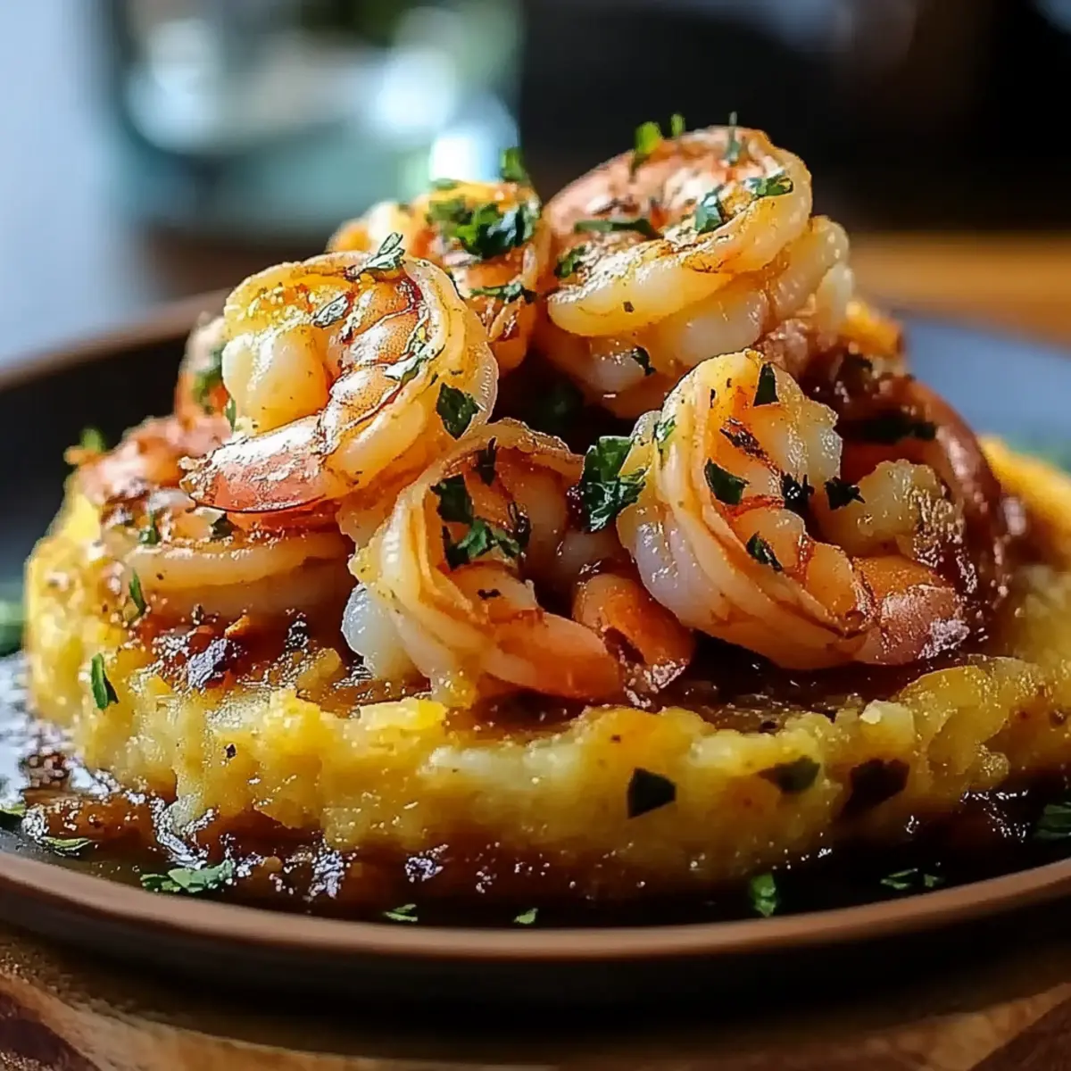 Garlic Shrimp Mofongo