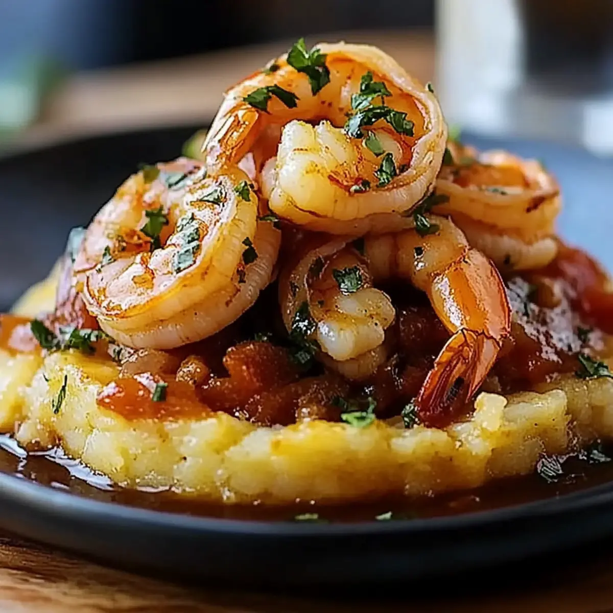 Garlic Shrimp Mofongo