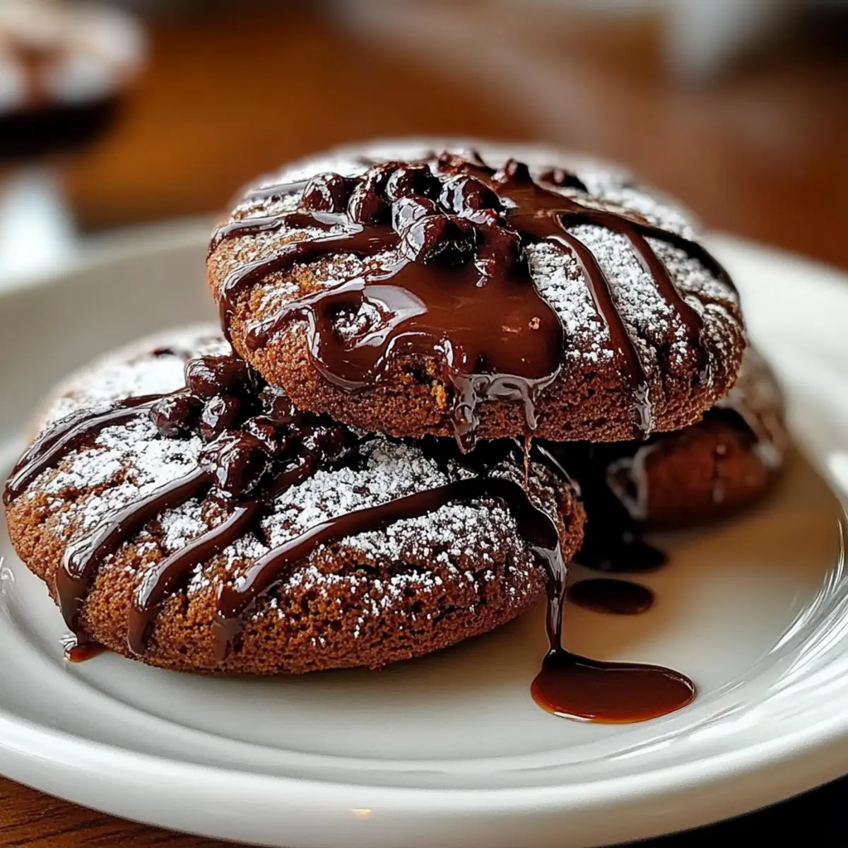 Gooey Chocolate Ganache Cookies