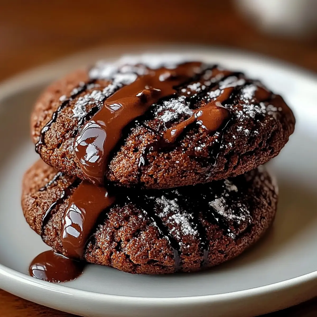 Gooey Chocolate Ganache Cookies