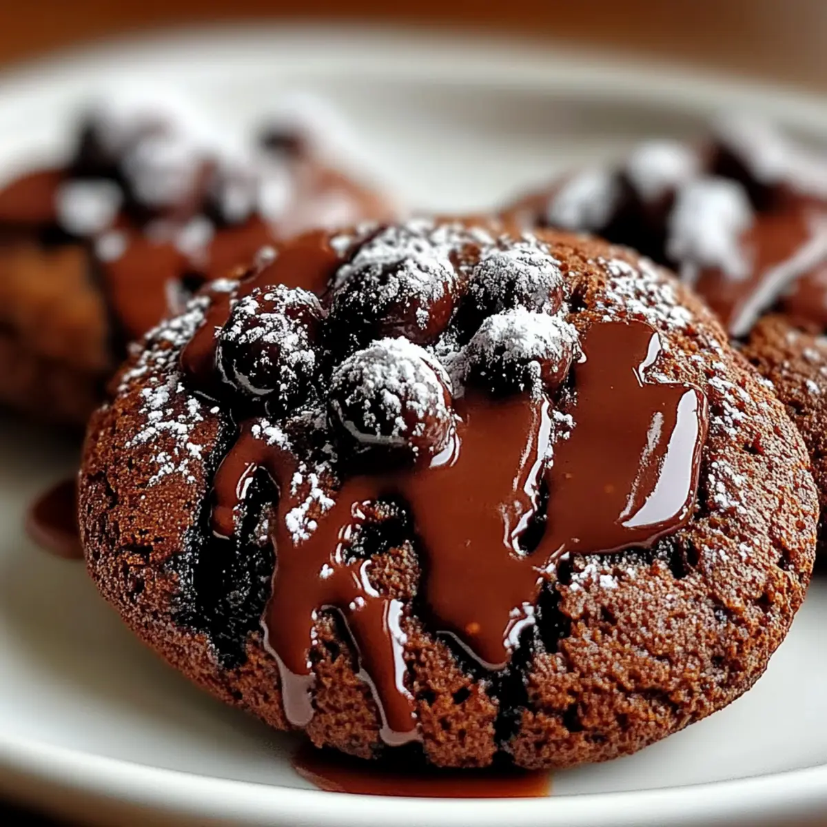 Gooey Chocolate Ganache Cookies