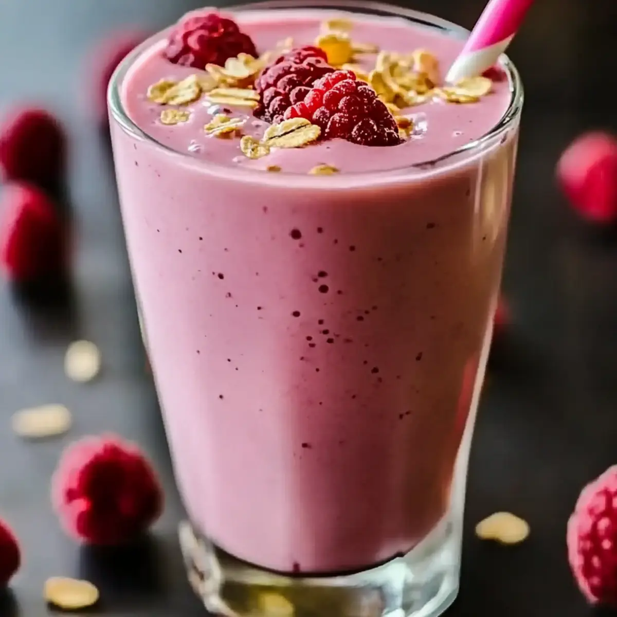 Greek Yogurt Raspberry Protein Shake