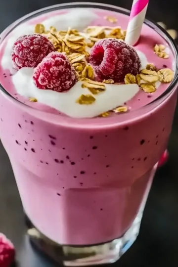 Greek Yogurt Raspberry Protein Shake