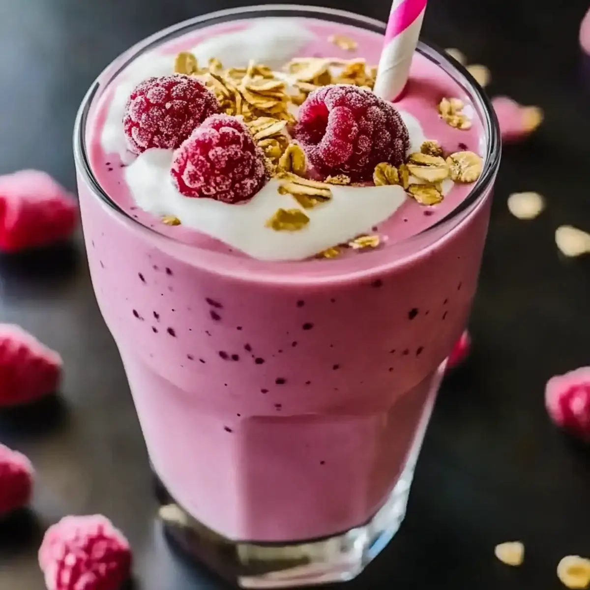 Greek Yogurt Raspberry Protein Shake