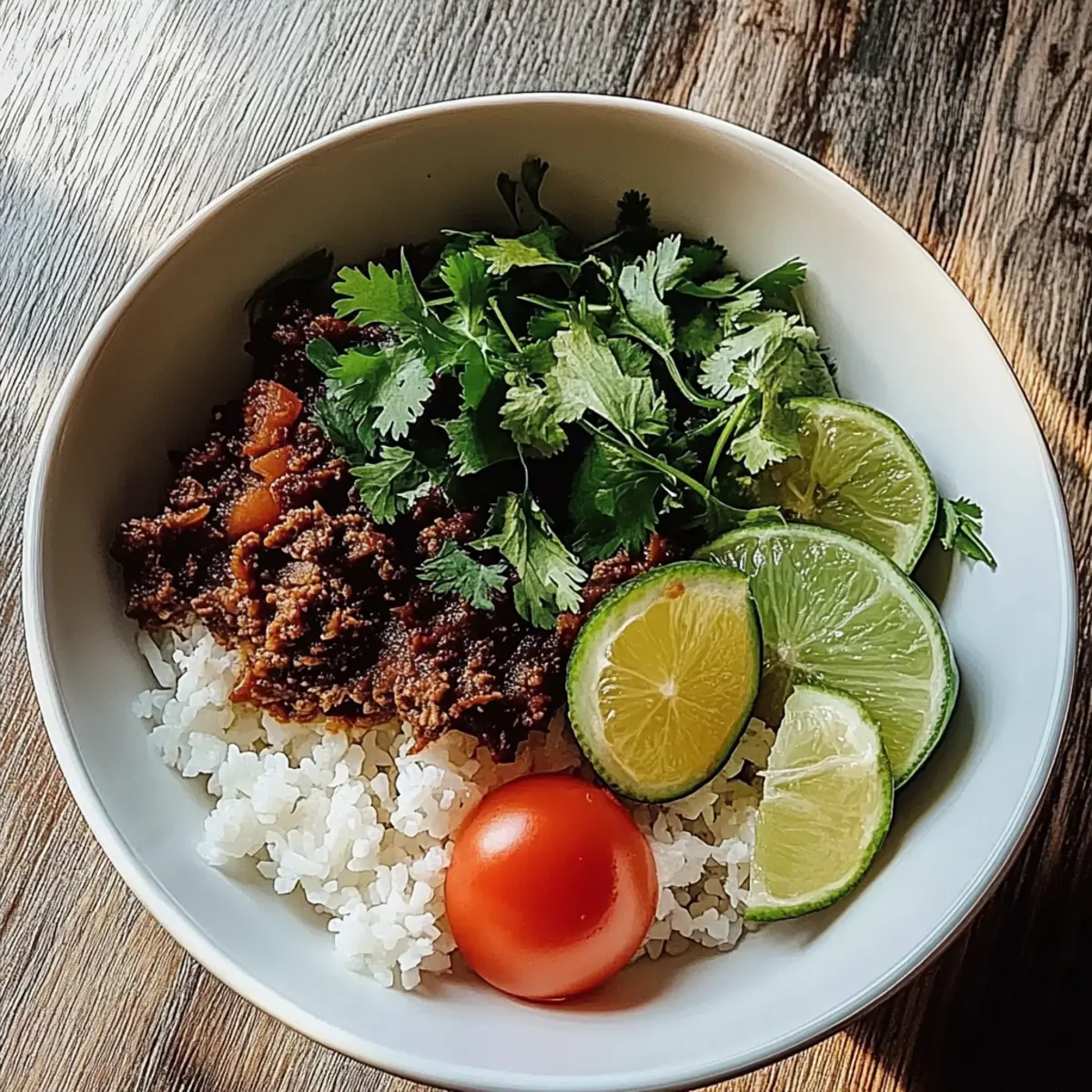 Ground Beef Hot Honey Bowl