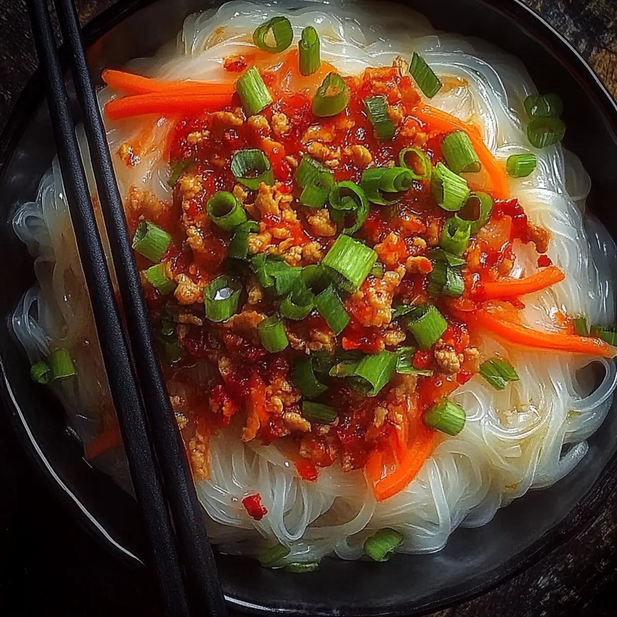 Ground Chicken Sweet Chili Noodles