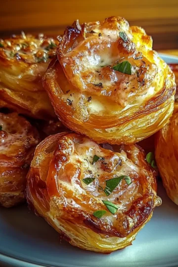 Ham and Cheese Puff Pastry Swirls