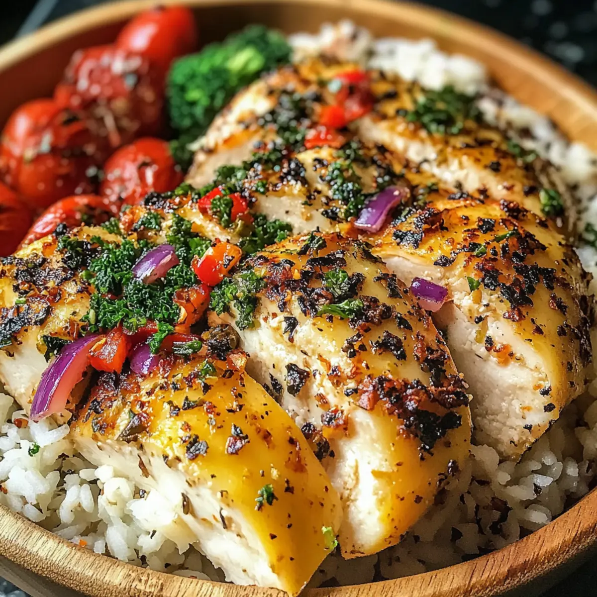 Healthy Lemon Garlic Chicken Meal Prep Bowls
